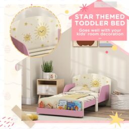 AIYAPLAY Toddler Bed, Themed Kids Bed Frame with Storage in Pink - thumbnail 5