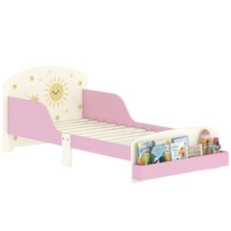 AIYAPLAY Toddler Bed, Themed Kids Bed Frame with Storage in Pink - thumbnail 2