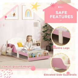 AIYAPLAY Toddler Bed, Themed Kids Bed Frame with Storage in Pink - thumbnail 4
