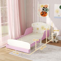 AIYAPLAY Toddler Bed, Themed Kids Bed Frame with Storage in Pink - thumbnail 3