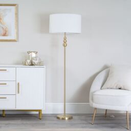 ValueLights Marissa Stacked Ball Freestanding Floor Lamp Base in Gold - thumbnail 3