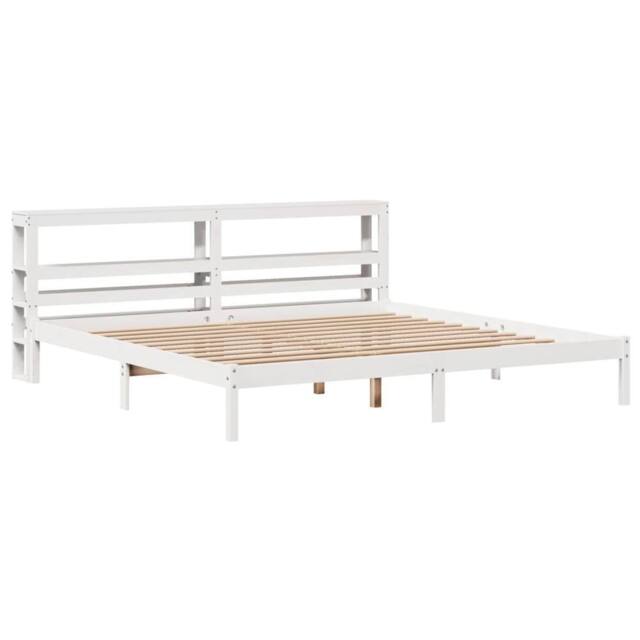 Berkfield Home Beautiful Bed Frame without Mattress White 180x200 cm Super King - image 1
