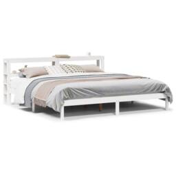 Berkfield Home Beautiful Bed Frame without Mattress White 180x200 cm Super King - thumbnail 3