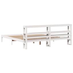 Berkfield Home Beautiful Bed Frame without Mattress White 180x200 cm Super King - thumbnail 6