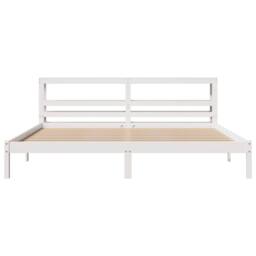 Berkfield Home Beautiful Bed Frame without Mattress White 180x200 cm Super King - thumbnail 4