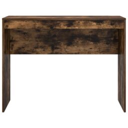 Berkfield Home Writing Desk Smoked Oak Engineered wood 100 x 40 x 76 cm in Brown - thumbnail 4