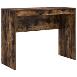 Berkfield Home Writing Desk Smoked Oak Engineered wood 100 x 40 x 76 cm in Brown - thumbnail 2