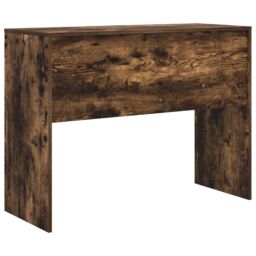 Berkfield Home Writing Desk Smoked Oak Engineered wood 100 x 40 x 76 cm in Brown - thumbnail 6