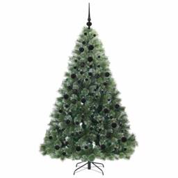 Berkfield Home Artificial Christmas Tree with 300 LEDs Green 180 cm PE & PVC - thumbnail 4