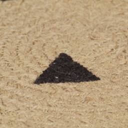 Berkfield Home Handmade Rug Jute with Triangle Print 90 cm in Natural - Size: Medium - thumbnail 5