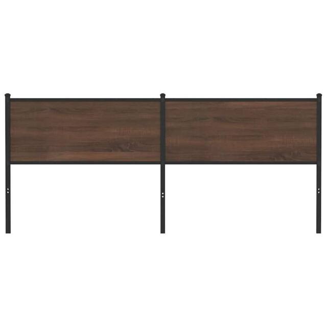 Berkfield Home Headboard Brown Oak 190 cm Engineered Wood & Steel - image 1