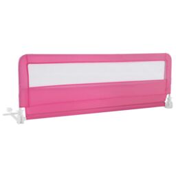 Gymax Mesh Bed Rail 150CM Folding Bed Guard Rail-Pink in Pink