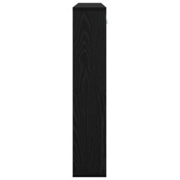 Berkfield Home Mirror Cabinet with LED Strip Lights with Shelf Wall-mounted with Storage with Mirror Black oak Engineered wood - thumbnail 5