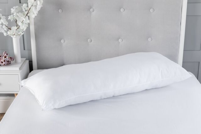 Snug City Bolster Pregnancy Maternity Support Pillow Soft Microfibre Cover With 100% Hollowfibre Filling in White - Size: Double - image 1