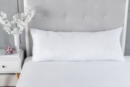 Snug City Bolster Pregnancy Maternity Support Pillow Soft Microfibre Cover With 100% Hollowfibre Filling in White - Size: Double - thumbnail 2
