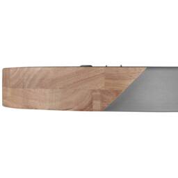 Wyld and Coco Round Ceiling Lamp Grey Steel Light Wood Effect Accent - thumbnail 6