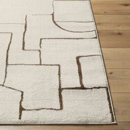 Livabliss Freud-Modern Ivory Brown High Pile Living Dining Bedroom Rug - Size: 200 cm x 275 cm - thumbnail 5