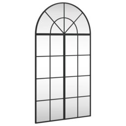 Berkfield Home Wall Mirror Black 60x110 cm Arch Iron - thumbnail 2