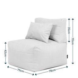 icon 2pcs Noa Bean Bag, 1x Recliner, 1x Slab, Outdoor Woven Natural - thumbnail 6
