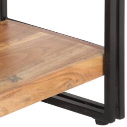 Berkfield Home 5-Tier Bookcase 140x30x180 cm Solid Acacia Wood in Brown - Size: 140 x 30 x 180 cm - thumbnail 5