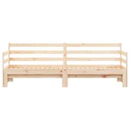 Berkfield Home Beautiful Daybed with Trundle 90x200 cm Solid Wood Pine in Light Tan - thumbnail 5