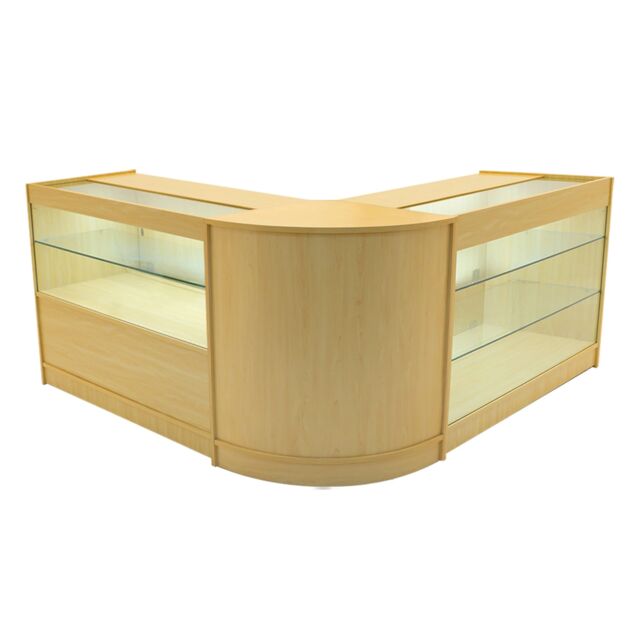 Monstershop Hera LED Shop Counter Set K1200, C1200 & CM60 - Maple in Beige - image 1