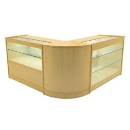 Monstershop Hera LED Shop Counter Set K1200, C1200 & CM60 - Maple in Beige - thumbnail 1