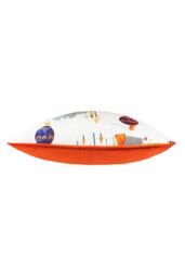 Prestigious Textiles Away We Go Printed Piped Kids Cushion in Orange - Size: 55 cm x 55 cm - thumbnail 3