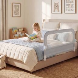 CASART Foldable Toddler Bed Rail 120 cm Long Adjustable Baby Bed Rail Guard in Grey - thumbnail 6