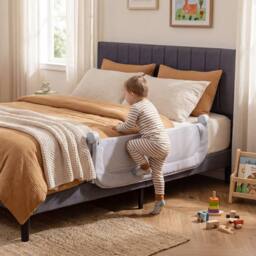 CASART Foldable Toddler Bed Rail 120 cm Long Adjustable Baby Bed Rail Guard in Grey - thumbnail 5