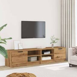 Berkfield Home TV Cabinets 2 pcs Artisan Oak 80x35x36.5 cm Engineered Wood in Brown - thumbnail 3