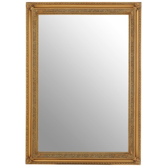 Orsina Stunning Gold Finish Wall Mirror, Decorative Functional Hallway Mirror For Livingroom, Elegant Modern Mirror - image 1