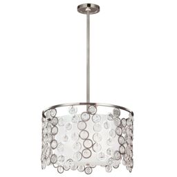 Loops 3 Bulb Ceiling Pendant Light Fitting Highly Polished Nickel LED E27 60W in Metallics - thumbnail 1
