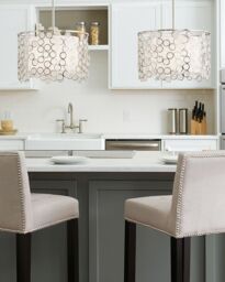 Loops 3 Bulb Ceiling Pendant Light Fitting Highly Polished Nickel LED E27 60W in Metallics - thumbnail 3
