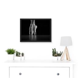 Artery8 Ballerina Ballet Shoes A4 Artwork Framed Wall Art Print in Black - thumbnail 2