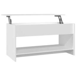 Berkfield Home 809647 Coffee Table White 102x50x52, 5 cm Engineered Wood - thumbnail 1