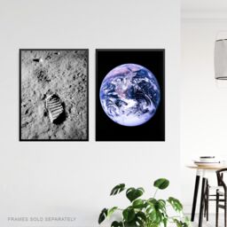 Artery8 Wall Art Print Pack of 3 NASA Earth from Space Apollo 11 Moon Landing Astronaut Aldrin Armstrong Boot Large Poster Set - thumbnail 5