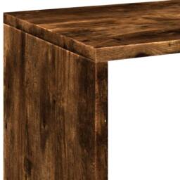 Berkfield Home Room Divider Bookcase Smoked Oak 69.5x29x69.5 cm Engineered Wood in Brown - thumbnail 9