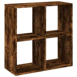 Berkfield Home Room Divider Bookcase Smoked Oak 69.5x29x69.5 cm Engineered Wood in Brown - thumbnail 3