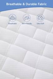 Comfortable Quilted Foam Spring Mattress in White - Size: Single - thumbnail 5