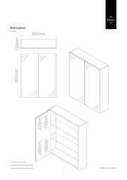 Orsina Stylish 2 Door Oak Effect Wall Cabinet, Melamine Finish Display Cabinet, Wall Mounted MDF Corner Cabinet in Natural - thumbnail 3