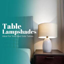 Havendro Beige 12 inch Modern Fabric Light Shade Table Lamp Shade Light - thumbnail 3