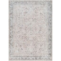 Livabliss Amelie-Washable Grey Pink Traditionnal Vintage Boho Living Dining Rug - Size: 200 cm x 275 cm - thumbnail 2