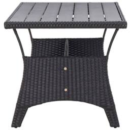 Berkfield Home Garden Table Black 120x70x66 cm Poly Rattan - Size: 120 x 70 x 66 cm - thumbnail 3