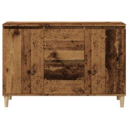 Berkfield Home Sideboard Old Wood 102x35x70 cm Engineered Wood in Brown - Size: 102 x 35 x 70 cm - thumbnail 4