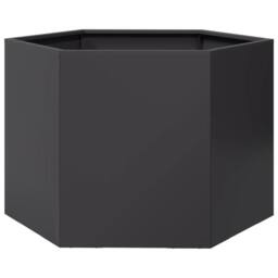 Berkfield Home Durable Garden Planter Black Hexagon 69x60x45 cm Steel - Size: 69 x 60 x 45 cm - thumbnail 6