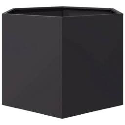 Berkfield Home Durable Garden Planter Black Hexagon 69x60x45 cm Steel - Size: 69 x 60 x 45 cm - thumbnail 5