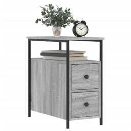 Berkfield Home Durable Bedside Cabinet Grey Sonoma 30x60x60 cm Engineered Wood - Size: 30 x 60 x 60 cm - thumbnail 1