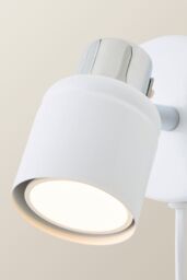 ValueLights Benton Single Adjustable Plug In Spotlight Wall Light with LED Bulb in White - thumbnail 5