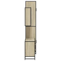 Berkfield Home 3 Piece Bathroom Furniture Set Sonoma Oak Engineered Wood in Brown - thumbnail 6